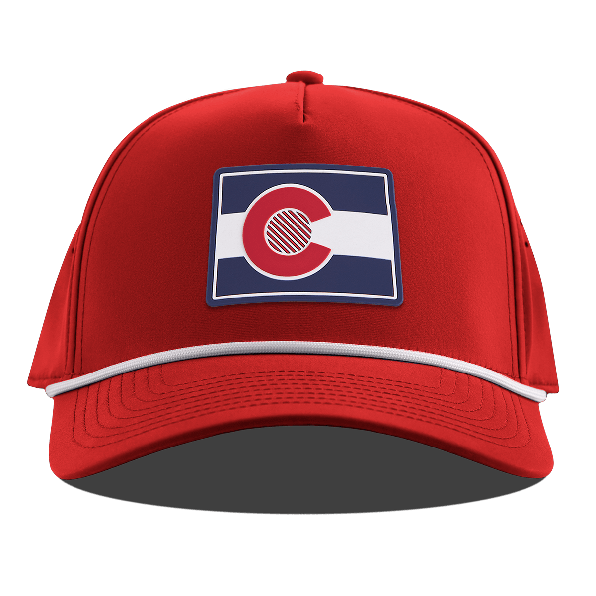 Colorado Patriot Series Curved 5 Panel Rope Red