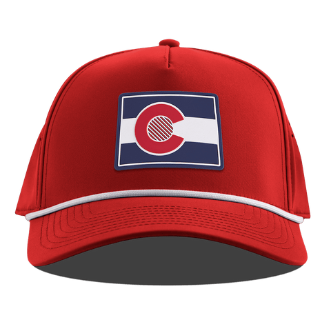 Colorado Patriot Series Curved 5 Panel Rope Red