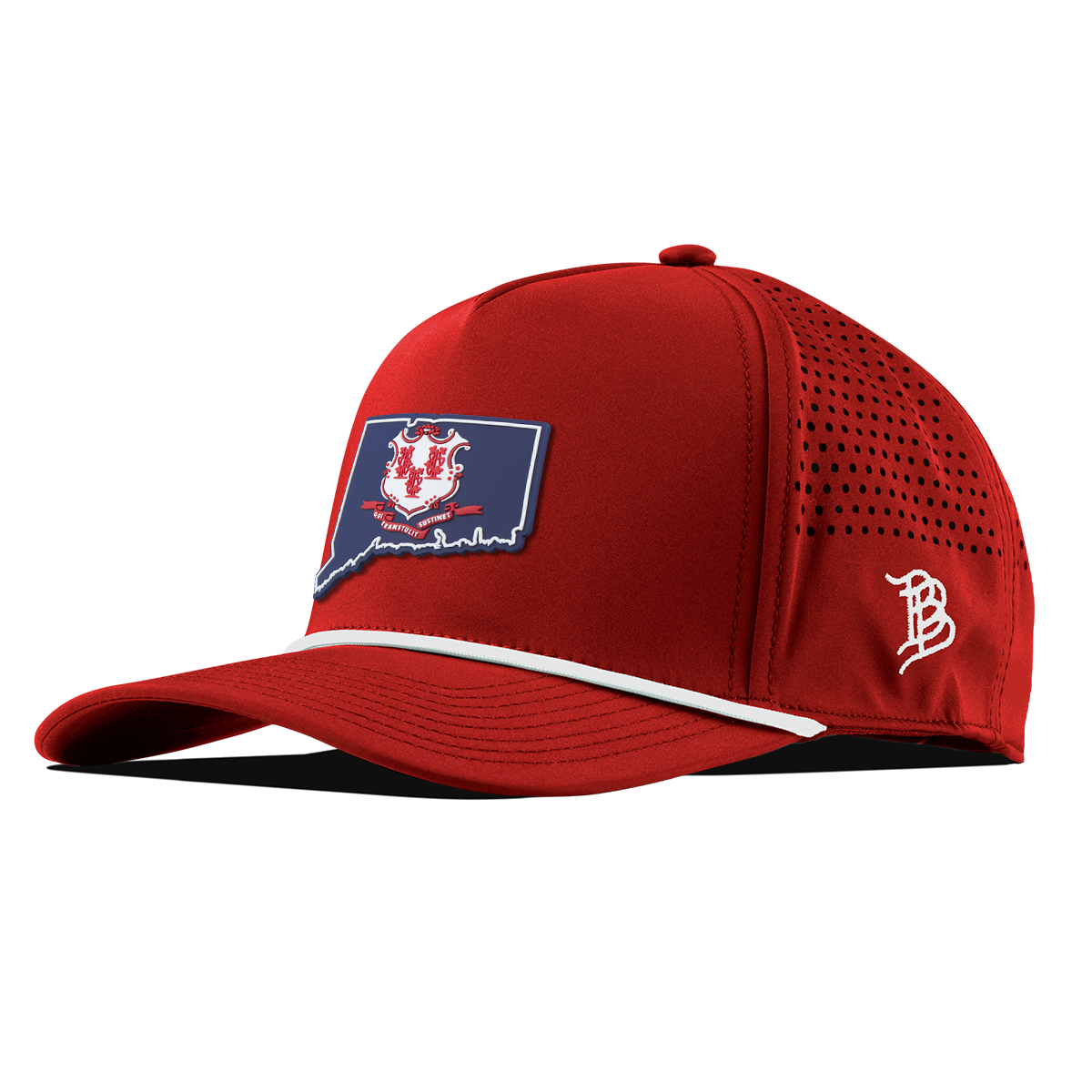 Connecticut Patriot Series Curved 5 Panel Rope Red/White