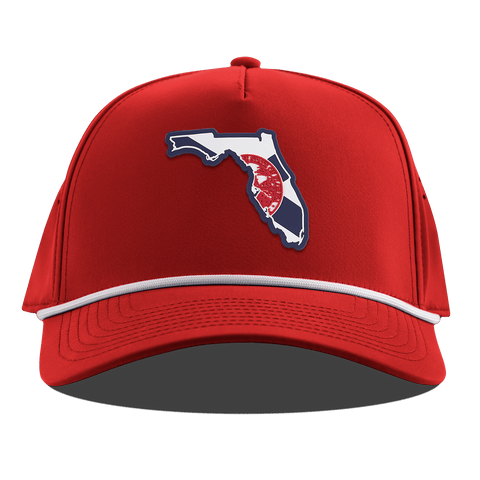 Florida Patriot Series Curved 5 Panel Rope Red