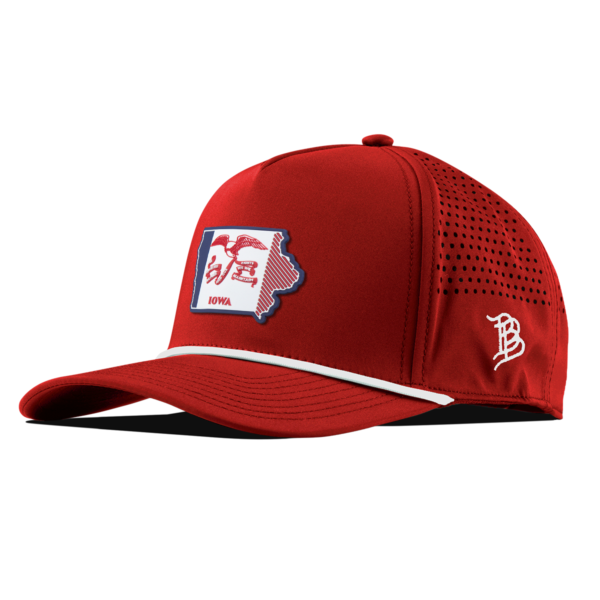 Iowa Patriot Series Curved 5 Panel Rope Red/White