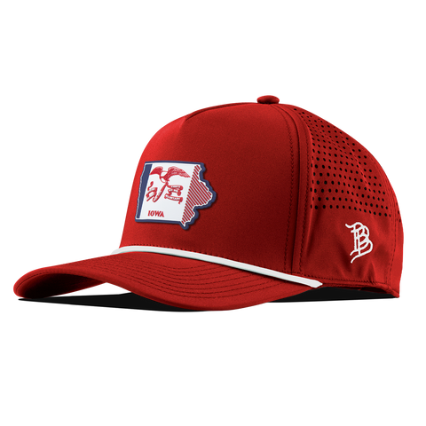 Iowa Patriot Series Curved 5 Panel Rope Red/White