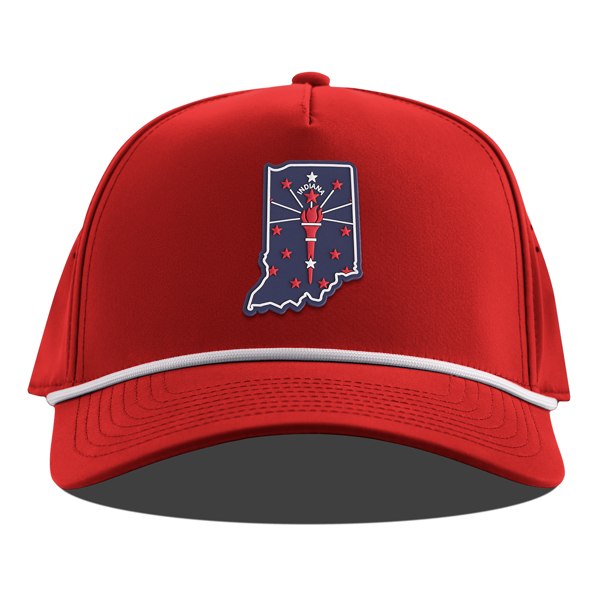 Indiana Patriot Series Curved 5 Panel Rope Red