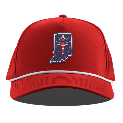 Indiana Patriot Series Curved 5 Panel Rope Red