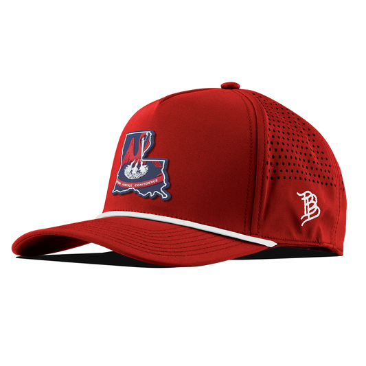 Louisiana Patriot Series Curved 5 Panel Rope Red