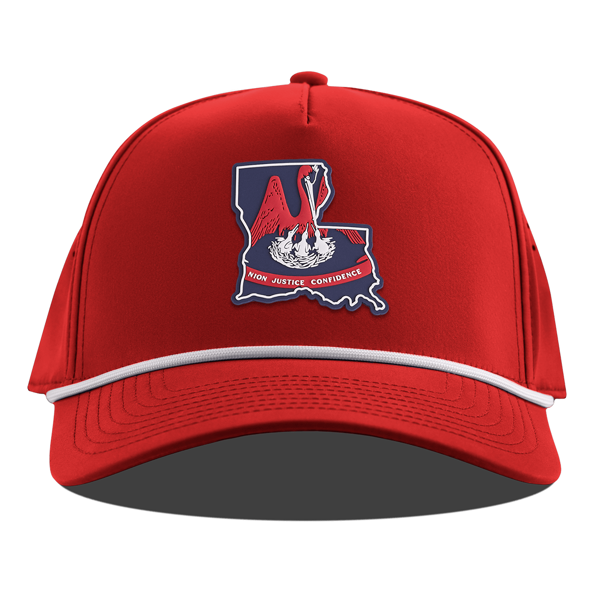 Louisiana Patriot Series Curved 5 Panel Rope Red