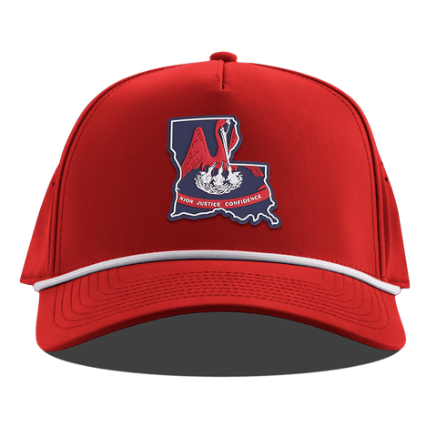 Louisiana Patriot Series Curved 5 Panel Rope Red