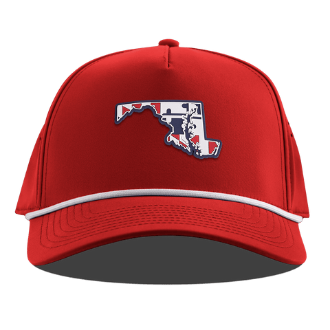 Maryland Patriot Series Curved 5 Panel Rope Red