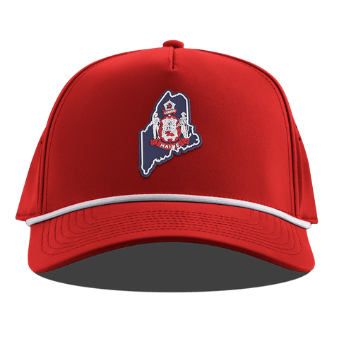 Maine Patriot Series Curved 5 Panel Rope Red