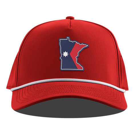 Minnesota Patriot Series Curved 5 Panel Rope Red