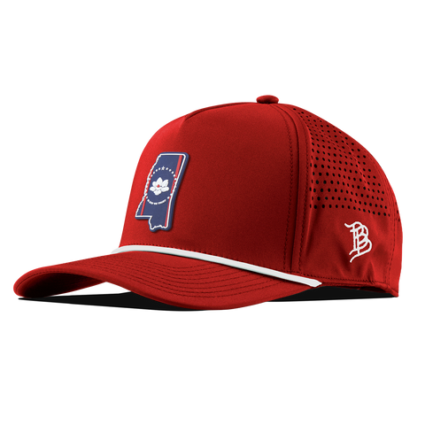 Mississippi Patriot Series Curved 5 Panel Rope Red/White