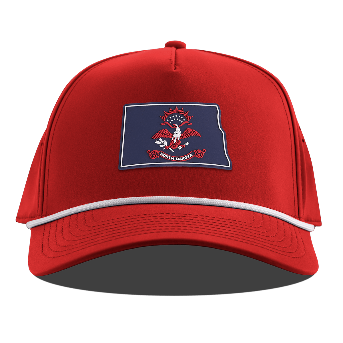 North Dakota Patriot Series Curved 5 Panel Rope Red