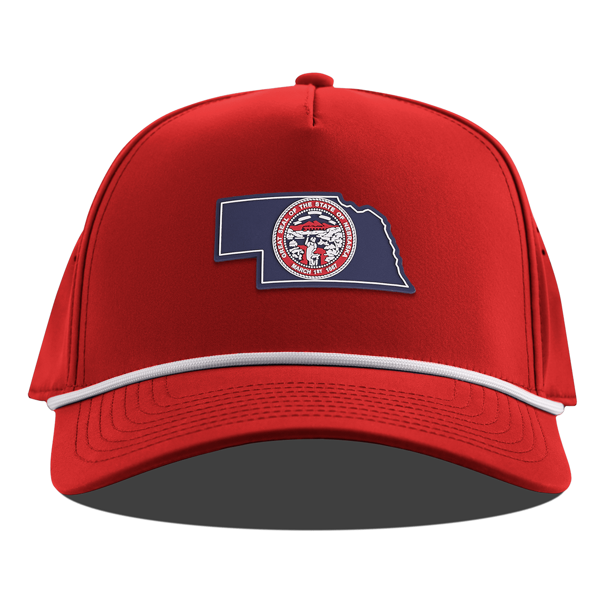 Nebraska Patriot Series Curved 5 Panel Rope Red