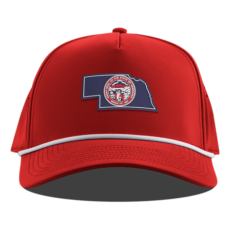 Nebraska Patriot Series Curved 5 Panel Rope Red