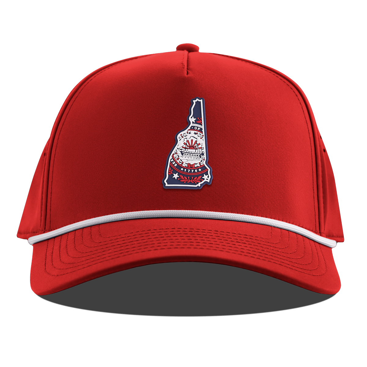 New Hampshire Patriot Series Curved 5 Panel Rope Red
