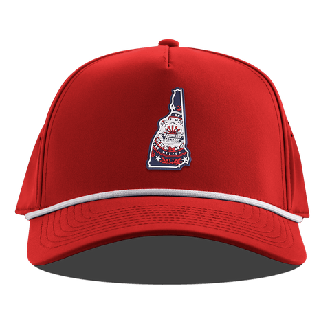 New Hampshire Patriot Series Curved 5 Panel Rope Red