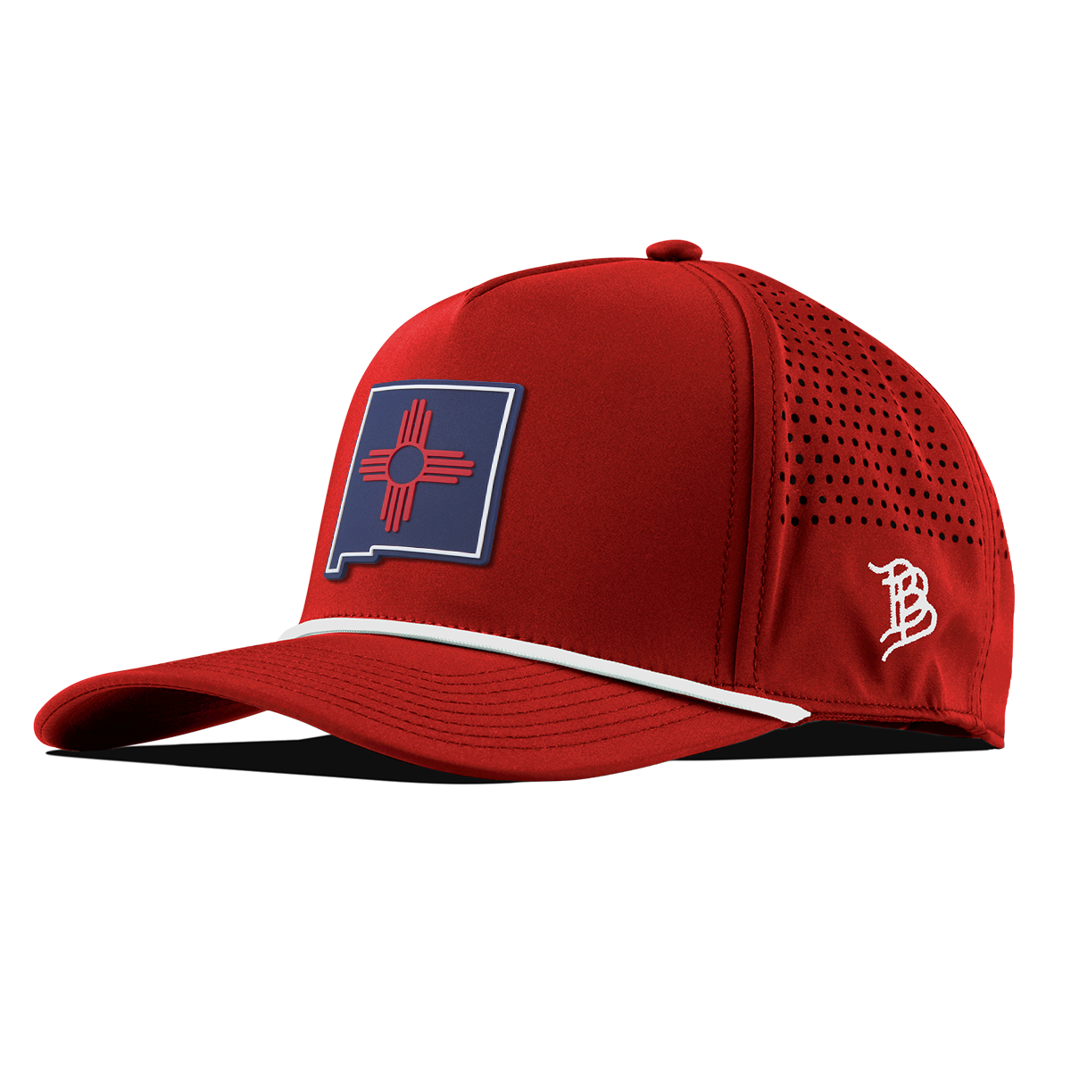 New Mexico Patriot Series Curved 5 Panel Rope Red/White