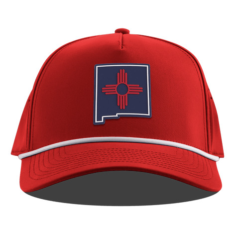 New Mexico Patriot Series Curved 5 Panel Rope Red