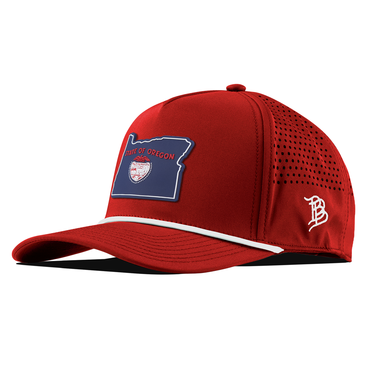 Oregon Patriot Series Curved 5 Panel Rope Red/White