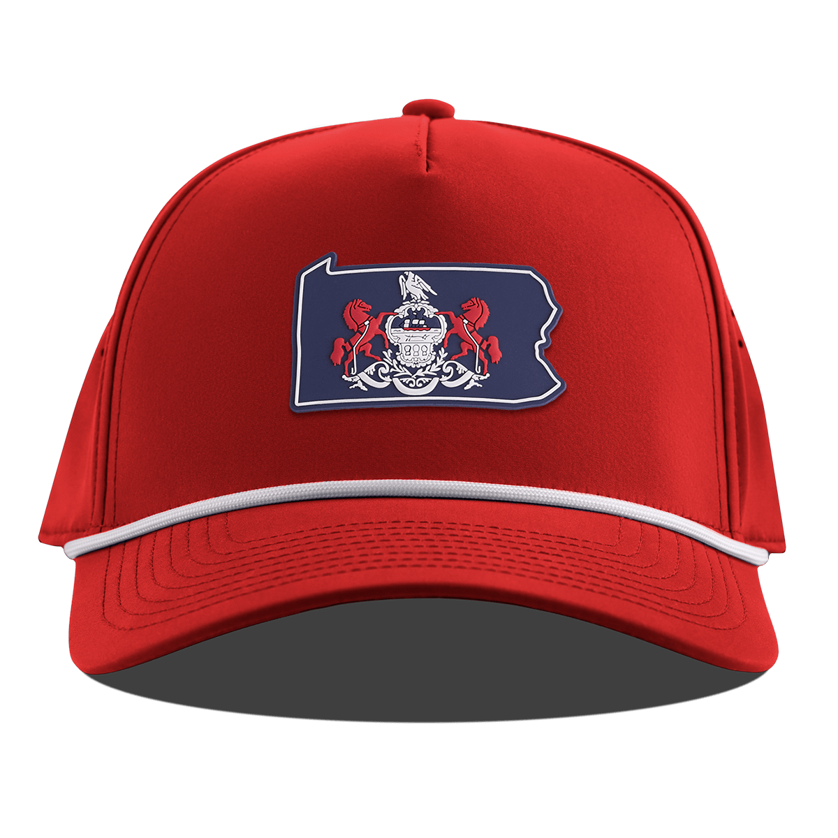 Pennsylvania Patriot Series Curved 5 Panel Rope Red