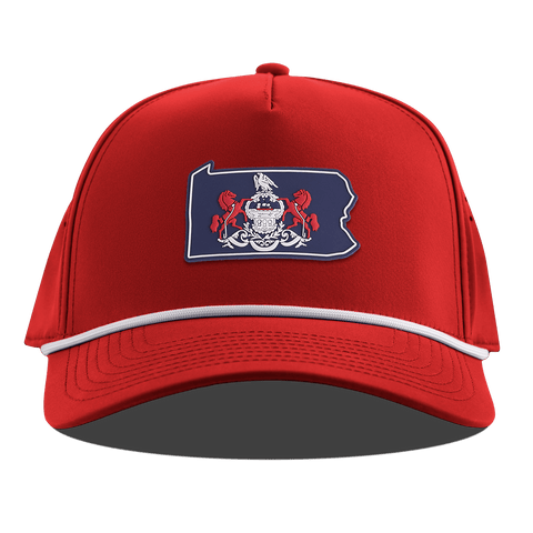Pennsylvania Patriot Series Curved 5 Panel Rope Red