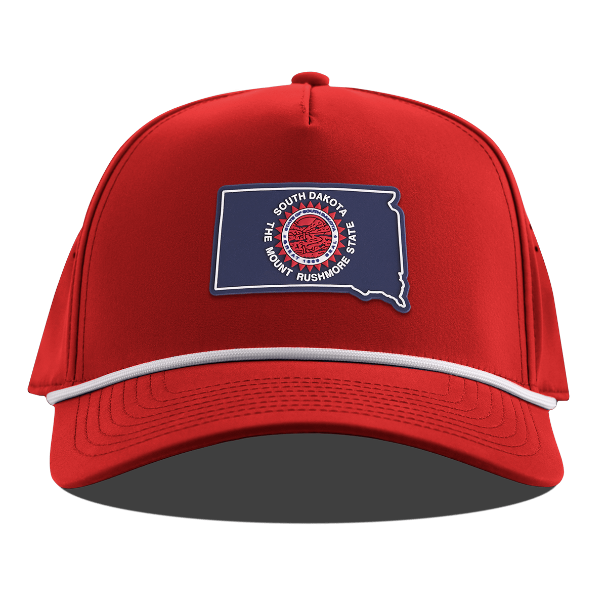 South Dakota Patriot Series Curved 5 Panel Rope Red