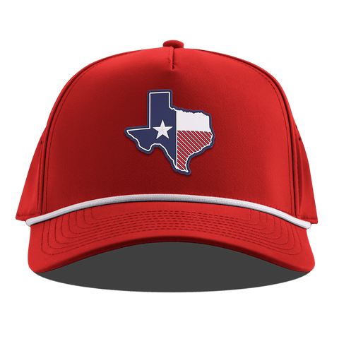 Texas Patriot Series Curved 5 Panel Rope Red