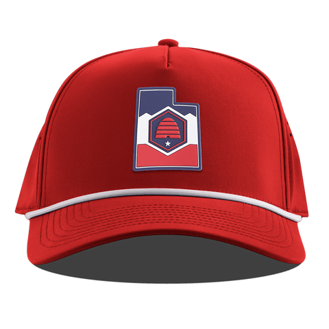 Utah Patriot Series Curved 5 Panel Rope Red