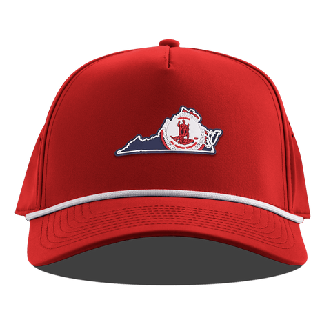Virginia Patriot Series Curved 5 Panel Rope Red