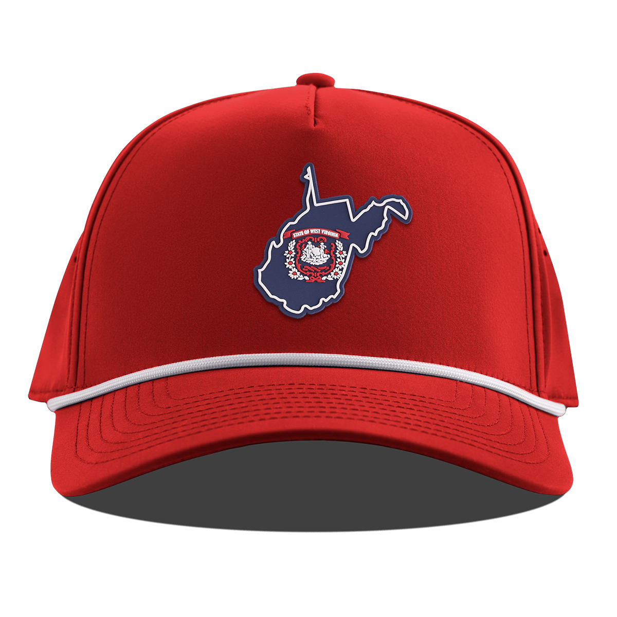 West Virginia Patriot Series Curved 5 Panel Rope Red