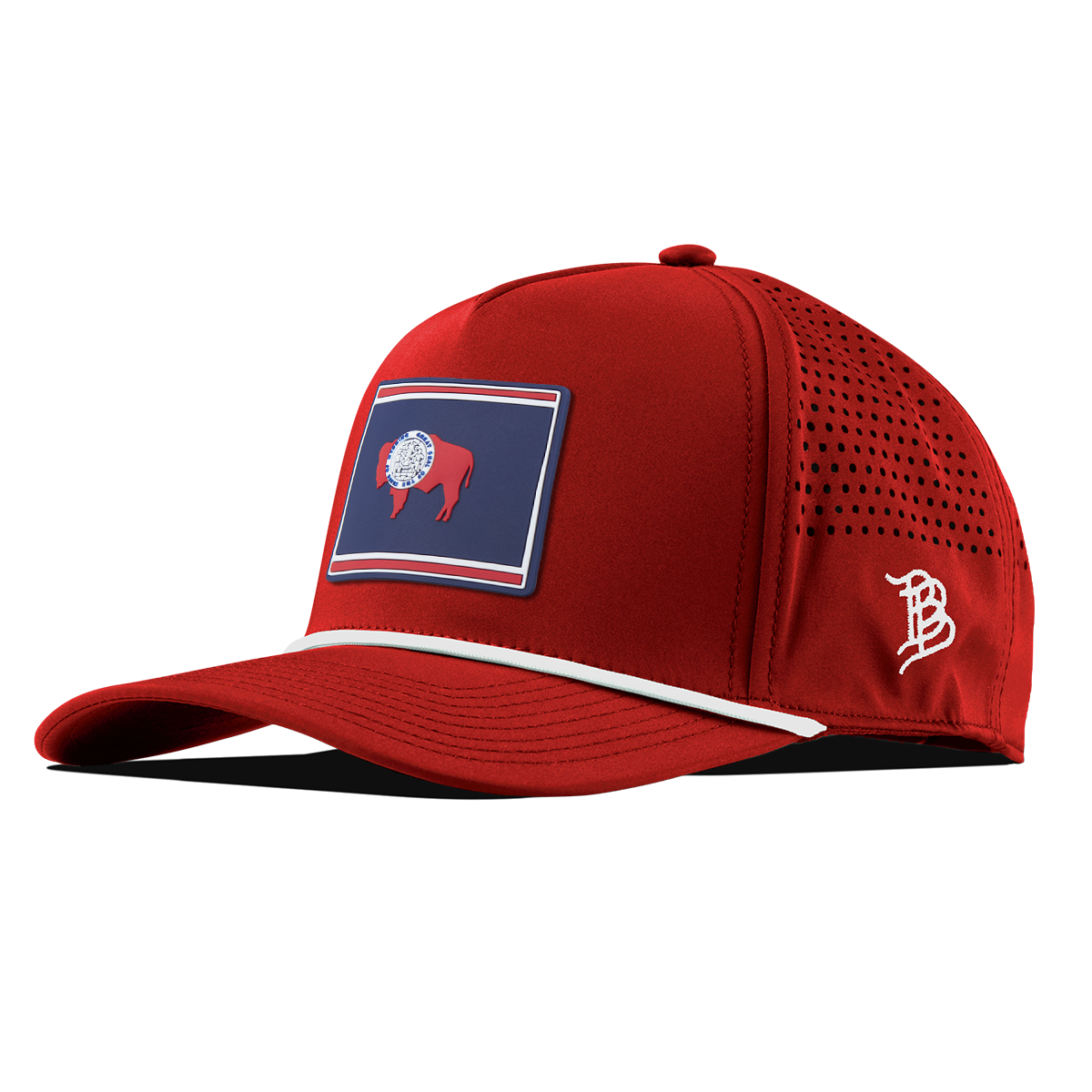 Wyoming Patriot Series Curved 5 Panel Rope Red/White