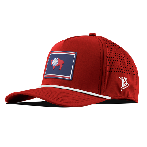 Wyoming Patriot Series Curved 5 Panel Rope Red/White