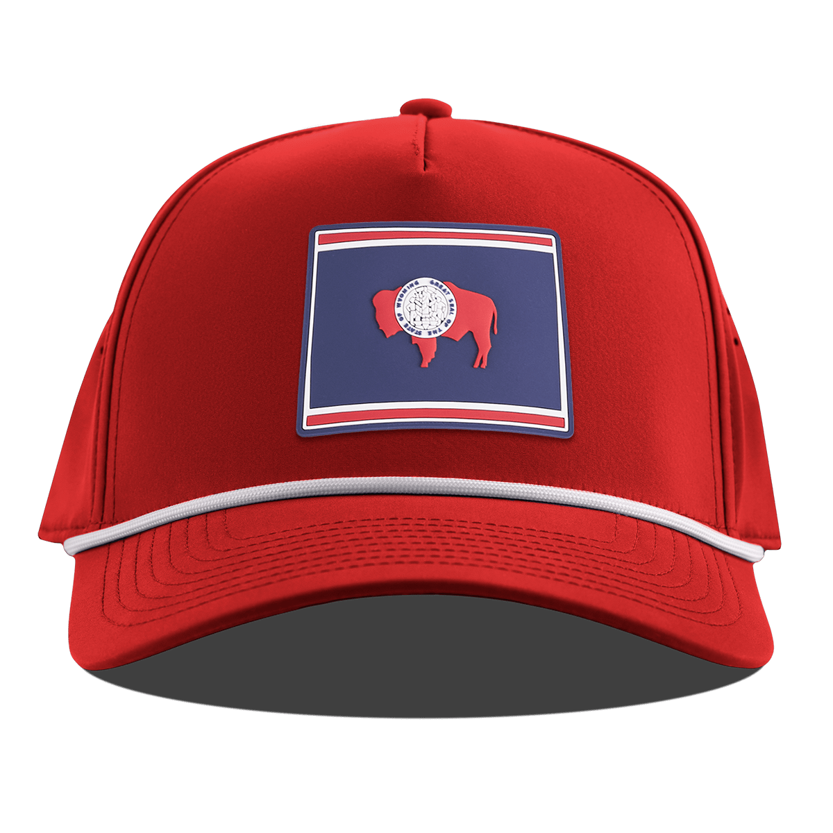 Wyoming Patriot Series Curved 5 Panel Rope Red
