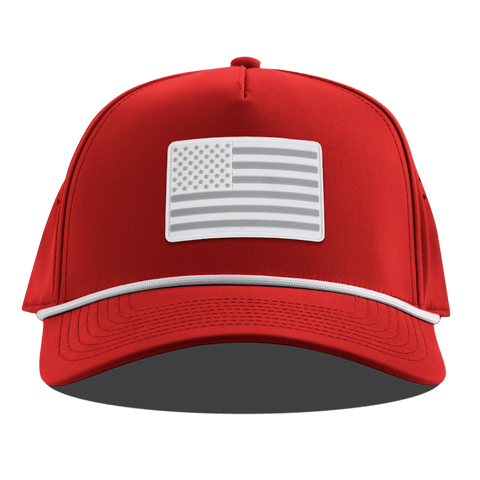 Pearl Old Glory Curved 5 Panel Rope Red
