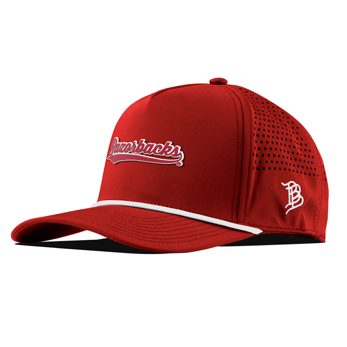 University of Arkansas "Razorback Script" Curved 5 Panel Rope Red