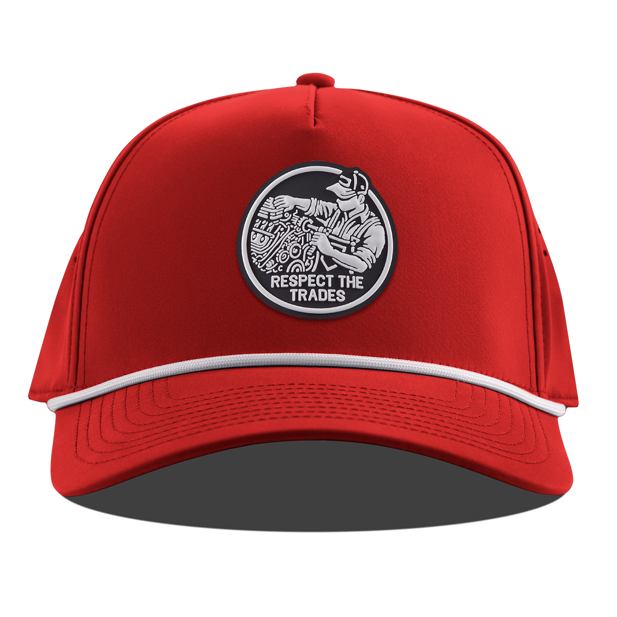 Respect The Trades Mechanic Curved 5 Panel Rope Red
