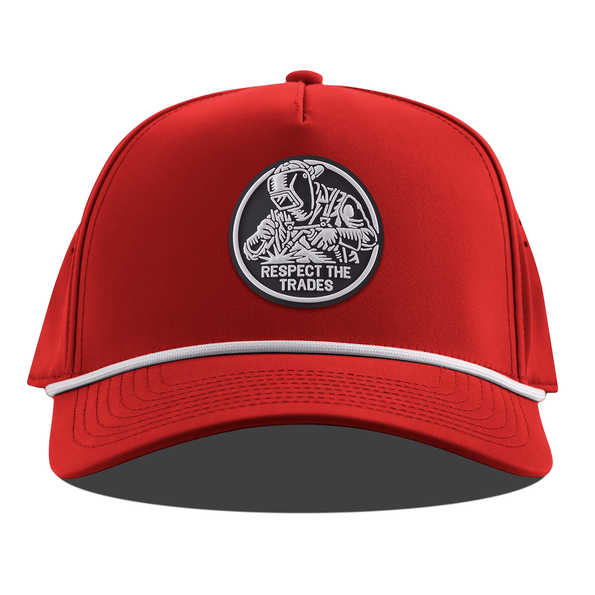 Respect The Trades Welder Curved 5 Panel Rope Red