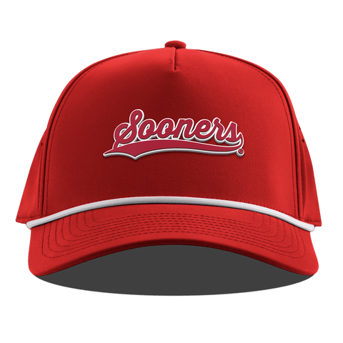 University of Oklahoma "Sooners Script" Curved 5 Panel Rope Red