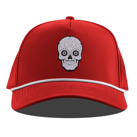 Sugar Skull PVC Curved 5 Panel Rope Red