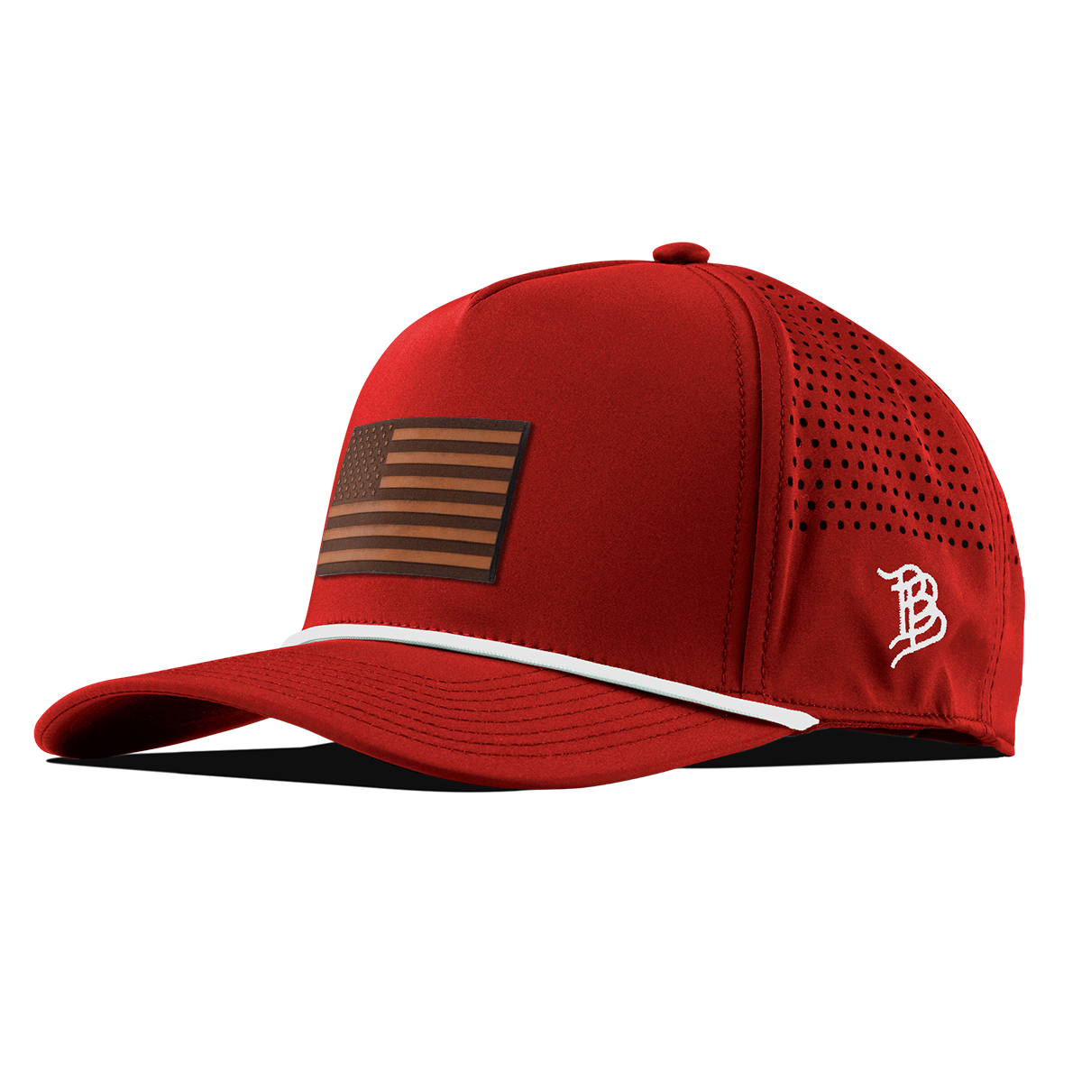 Old Glory Curved 5 Panel Rope Red
