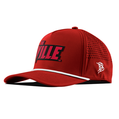 University of Louisville "The Ville Block" Curved 5 Panel Rope Red