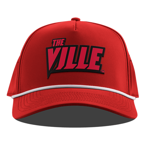 University of Louisville "The Ville Block" Curved 5 Panel Rope Red