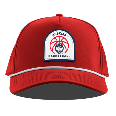 University of Connecticut "UConn Basketball" Curved 5 Panel Rope Red