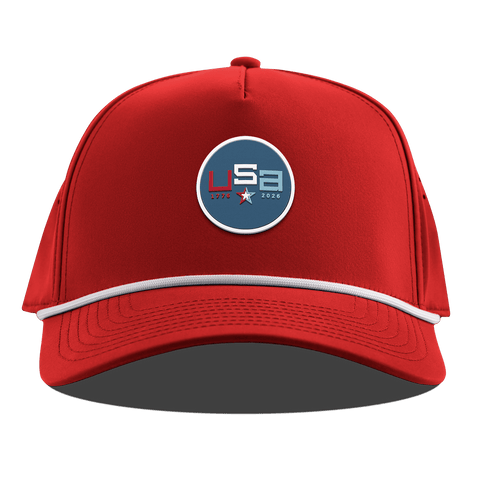 USA 250 Curved 5 Panel Rope Red