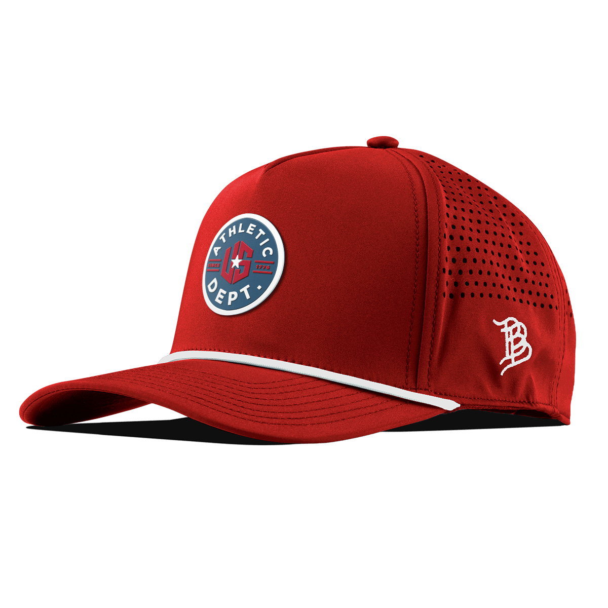 US Athletic Curved 5 Panel Rope Red