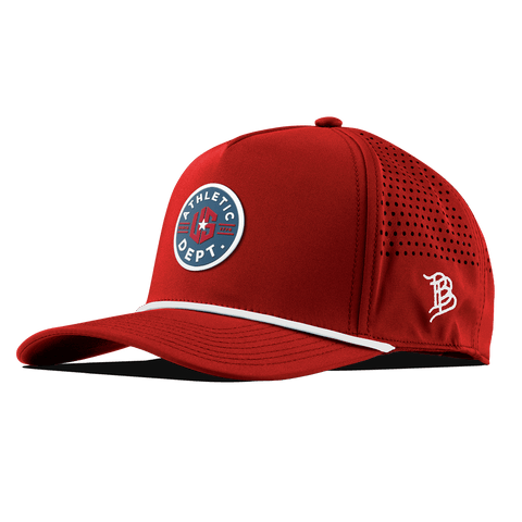 US Athletic Curved 5 Panel Rope Red