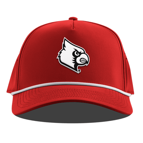 University of Louisville "Vintage Louisville Team Logo" Curved 5 Panel Rope Red