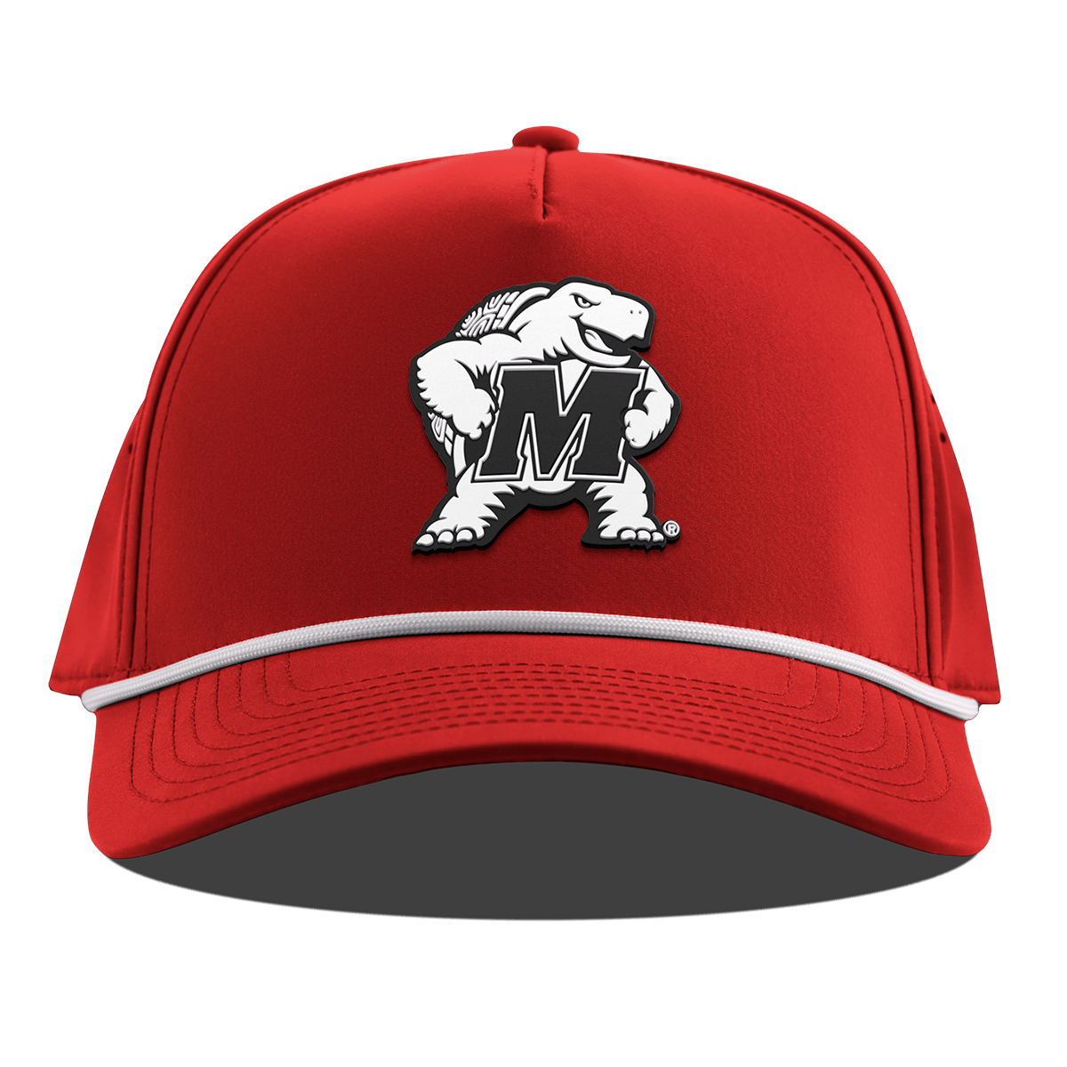 University of Maryland "Vintage Maryland Team Logo" Curved 5 Panel Rope Red