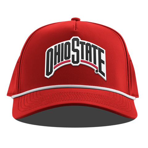 Ohio State University "Vintage Ohio State Block" Curved 5 Panel Rope Red