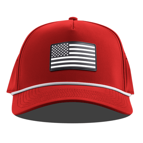 Vintage Old Glory Curved 5 Panel Rope Red